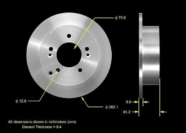 Bendix PRT1535 Metallic Brake Rotor