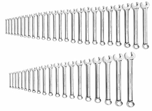 GearWrench 81919 44 Pc. Long Pattern Combination Non-Ratcheting Wrench Set,  SAE/Metric