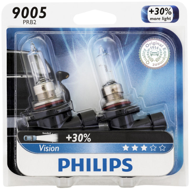Philips H7 Vision Upgrade Headlight Bulb with up to 30% More Vision, 2  piece (Pack of 1)