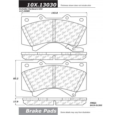 Centric Parts 106.13030 Front Brake Pad 