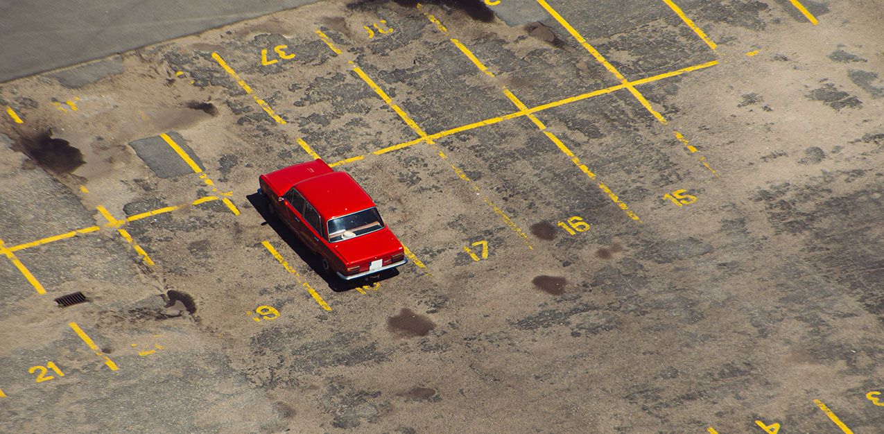 Car in a parking lot